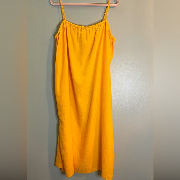 A NEW DAY Women's Easy Linen Blend Strappy Dress, Orange SZ/XXL NWT - Picture 1 of 9